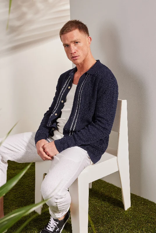 Instant Savings Ross Stripe LS Knit Shirt