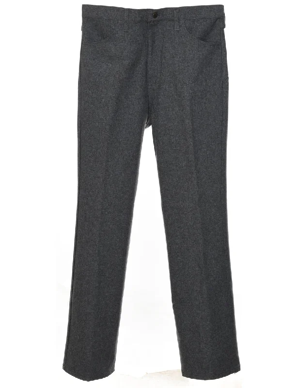 Early Access Wrangler Dark Grey Straight-Fit Trousers - W36 L34