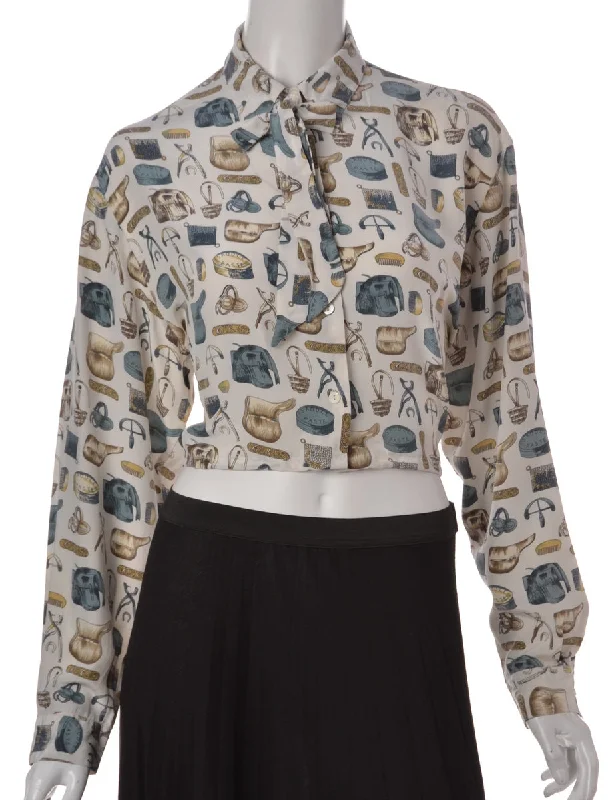 Take Action White Pussy Bow Blouse