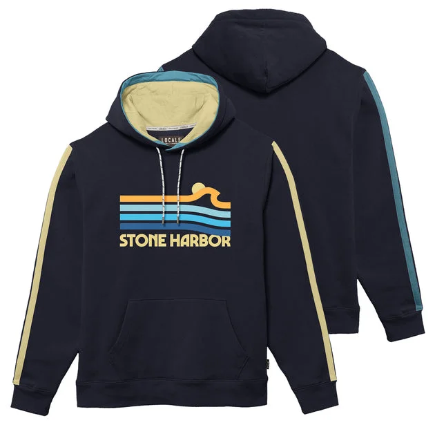 Instant Deal Unisex Stone Harbor Chaser Striped Hood - Navy