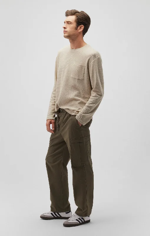 Clearance Sale CARGO PANTS IN GRAPE LEAF