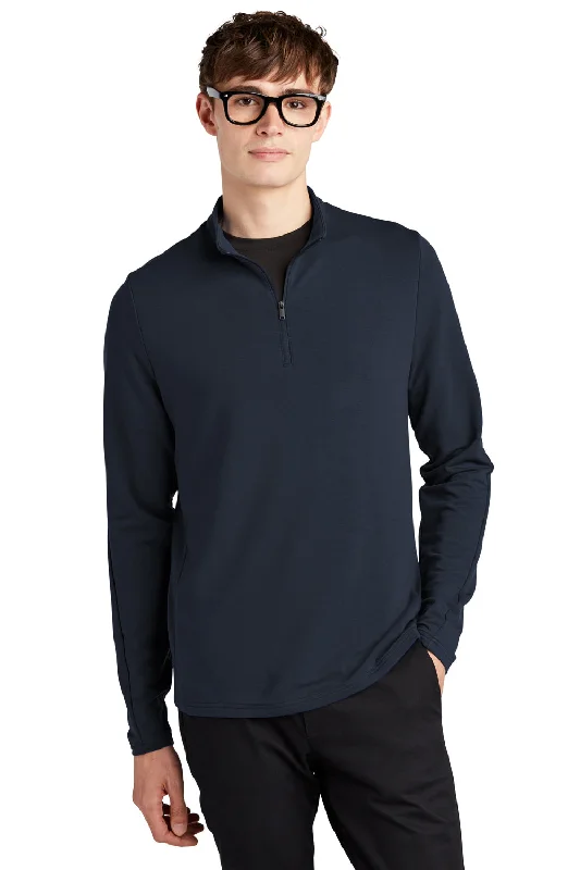 Weekend Deals That Impress Mercer+Mettle Mens Stretch 1/4 Zip Sweatshirt - Night Navy Blue