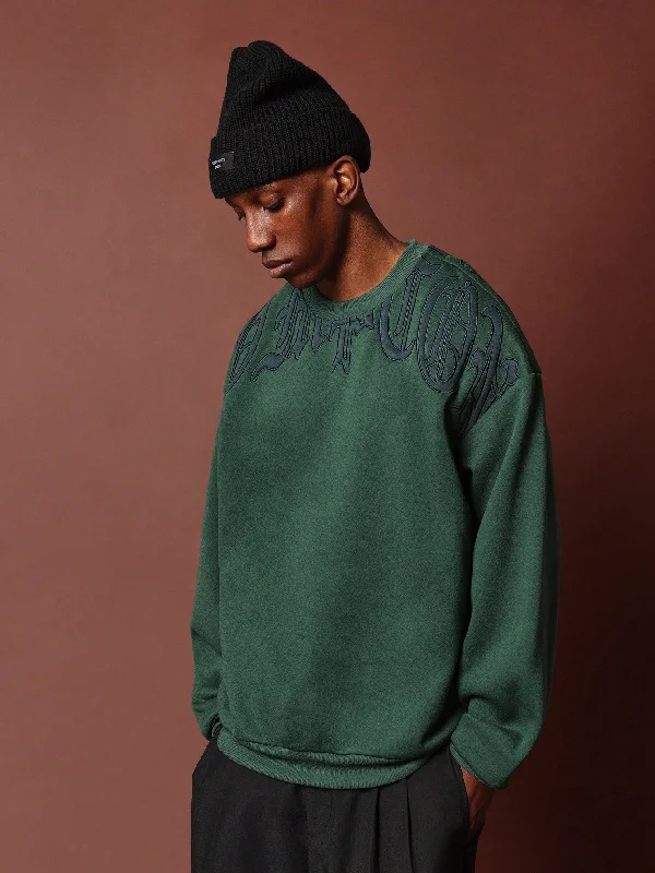 Massive Deals Oversized Fit Embroidered Sweatshirt