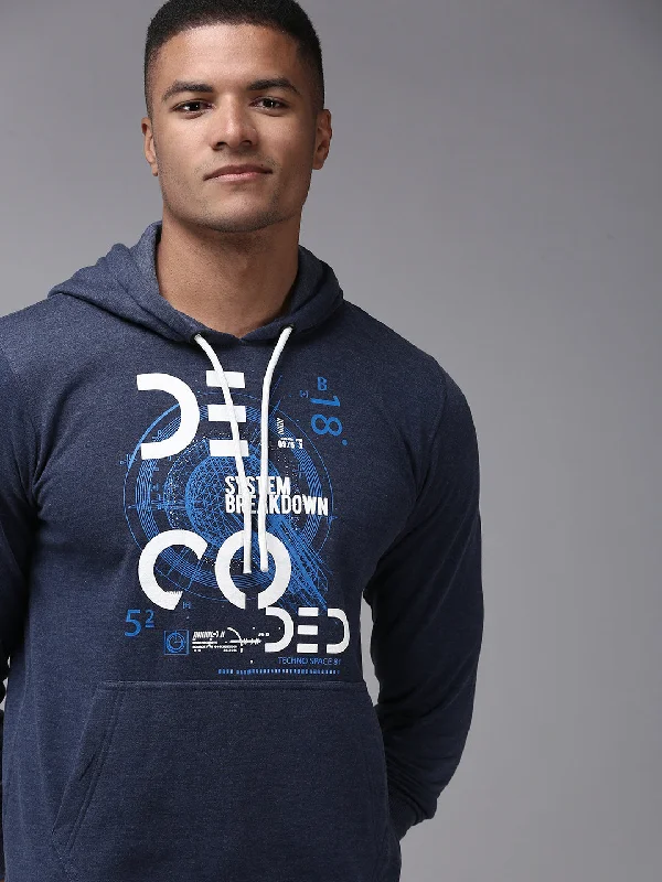 Time-Limited Offer Men Blue Solid Sweatshirt