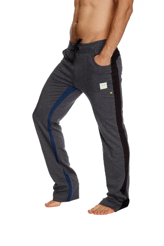 Super Discount Ultra Flex Yoga Track & Yoga Sweat Pant (CHARCOAL w/Black & Royal)
