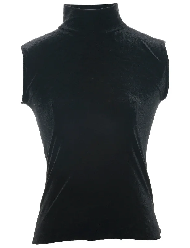 Crazy Deals Velvet Fabric Evening Top - XS