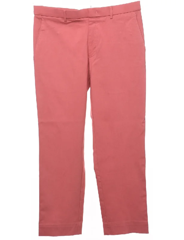 Midnight Sale Tommy Hilfiger Pink Straight-Fit Trousers - W33 L32