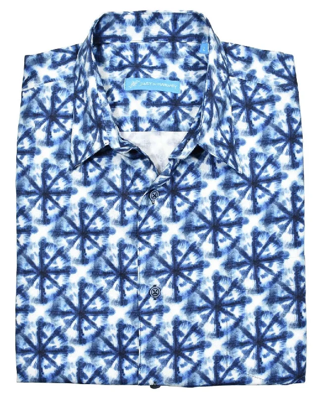Half Price ZW131 Peace of Blue Cotton Shirt