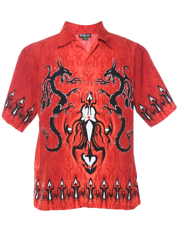 Pay Less Y2K Short Sleeve Shirt - M