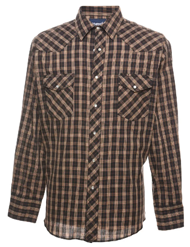 Amazing Deals Wrangler Checked Western Shirt - L