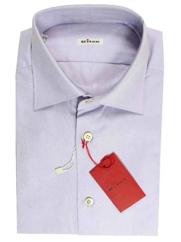 Weekend Discounts Worth Grabbing Kiton Dress Shirt Lilac Design 41 - 16 SALE