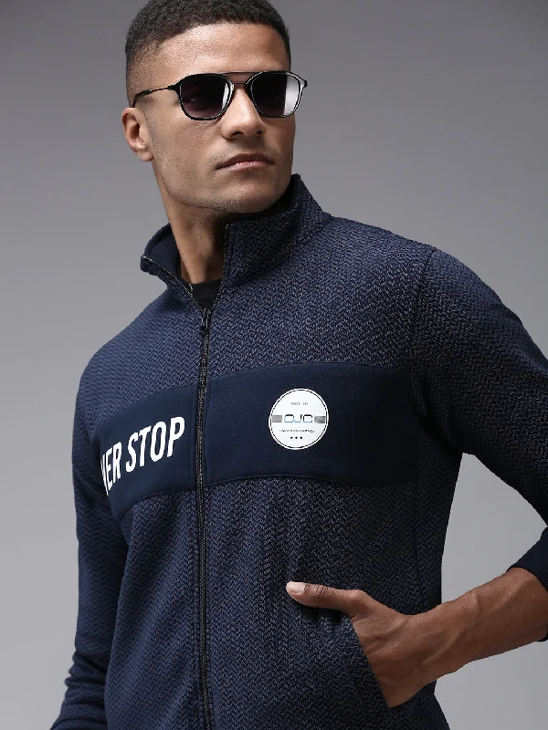 Weekend Savings Sensation Men Blue Printed Sweatshirt
