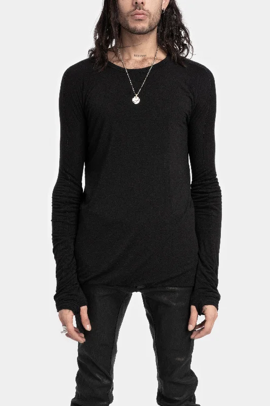 Midnight Madness Double layer cashmere blend long sleeve T-Shirt