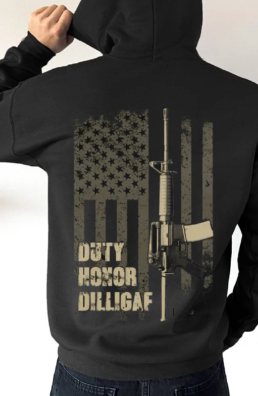 Low Prices Duty, Honor, Dilligaf Pullover Hoodie