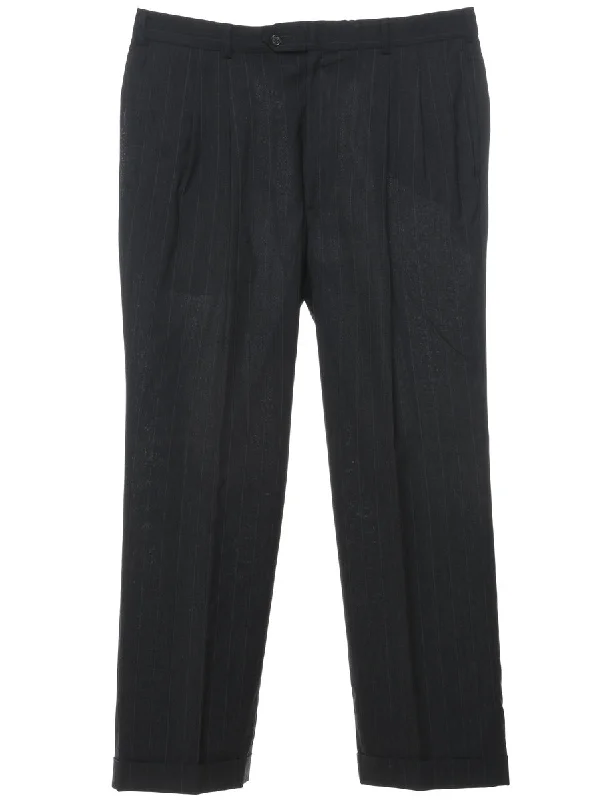 Final Clearance Wool Pinstriped Trousers - W35 L29