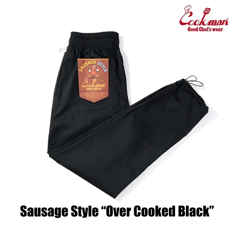 Crazy Deal Cookman Chef Pants - Sausage Style : Over Cooked Black