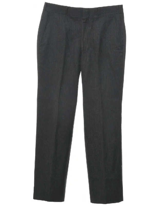 Weekend Savings Bonanza Wool Dark Grey Trousers - W33 L30