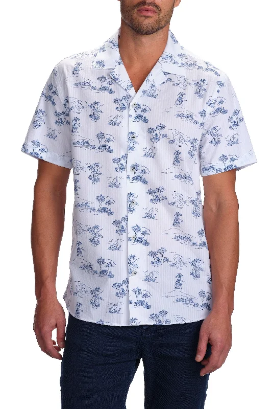 Mega Discount Seersucker Floral Short Sleeve Shirt