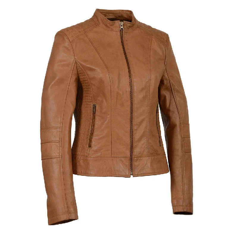 Cash Savings Milwaukee Leather SFL2860 Women's Saddle Zip Front Stand Up Collar Leather Jacket Cash Savings Milwaukee Leather SFL2860 Women's Saddle Zip Front Stand Up Collar Leather Jacket