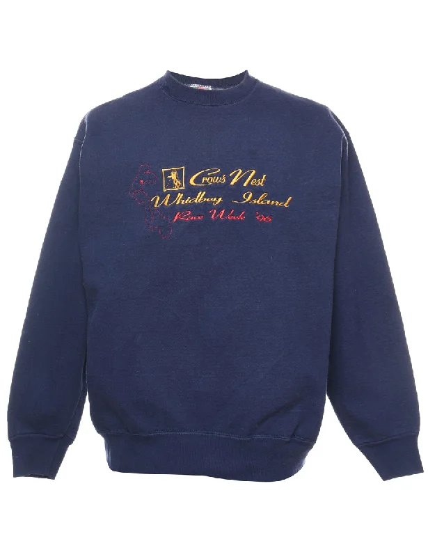 Don't Miss Out Whidbey Island Embroidered Sweatshirt - L