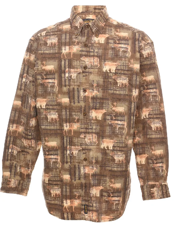 Shop and Save Woolrich Animal Shirt - L
