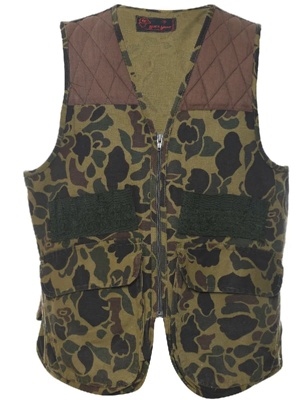 Bargain Prices Utilitarian Camouflage Print Waistcoat - M
