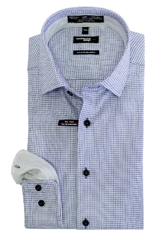 Midnight Madness Leo Chevalier Fitted 100% Cotton Non-Iron Spread Collar - 524166 1698