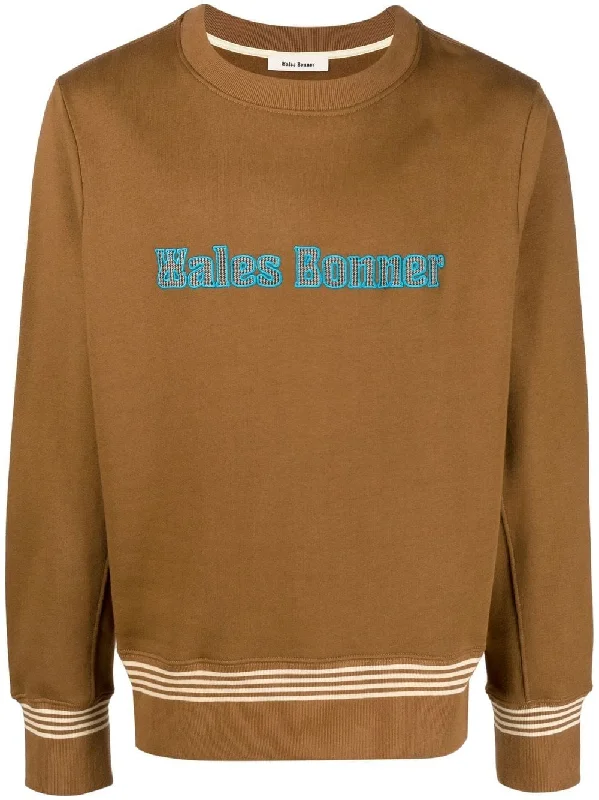 Limited Availability Embroidered-Logo Crew Neck Sweatshirt