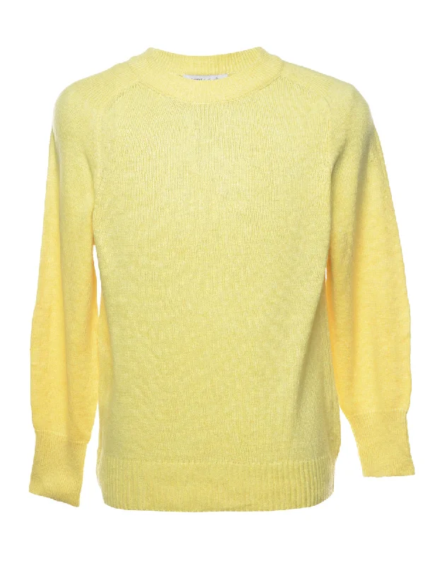 Super Savings Yellow Classic Knit Jumper - S