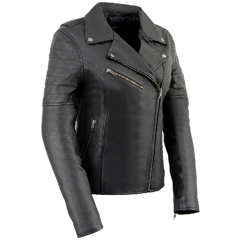 Final Clearance Milwaukee Leather SFL2870 Women's ‘Duchess’ Black Motorcycle Style Fashion Casual Leather Jacket Final Clearance Milwaukee Leather SFL2870 Women's ‘Duchess’ Black Motorcycle Style Fashion Casual Leather Jacket