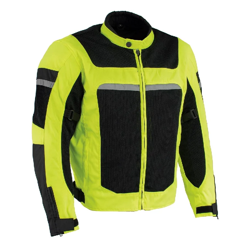 Friends and Family Sale Milwaukee Leather MPM1794 High Vis Green Armored Mesh Racer Jacket with Reflective Piping for Men - All Season Jacket Friends and Family Sale Milwaukee Leather MPM1794 High Vis Green Armored Mesh Racer Jacket with Reflective Piping for Men - All Season Jacket