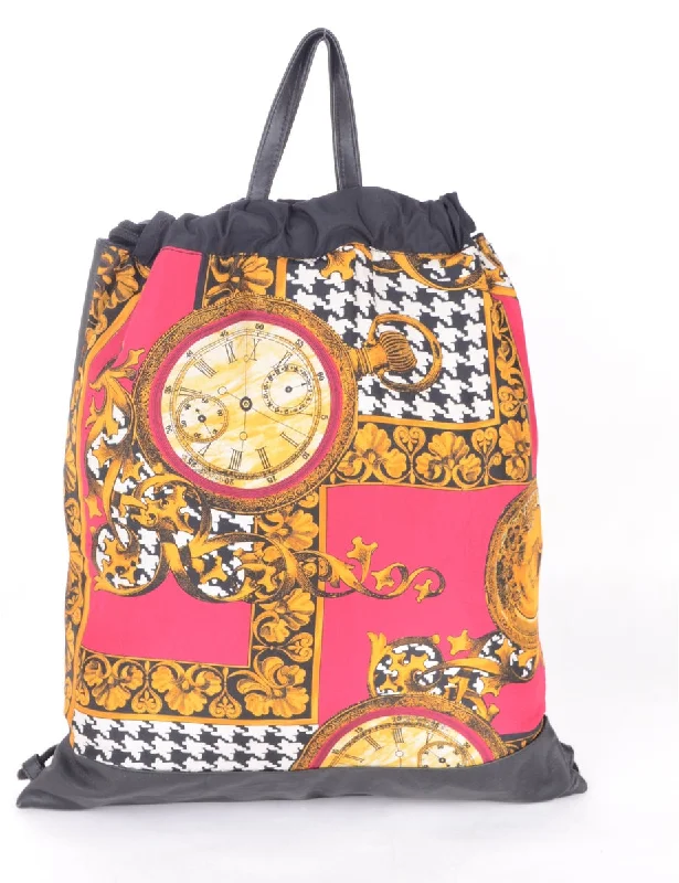 Incredible Offers Vintage Beyond Retro Label Drawstring Backpack With Handle - L