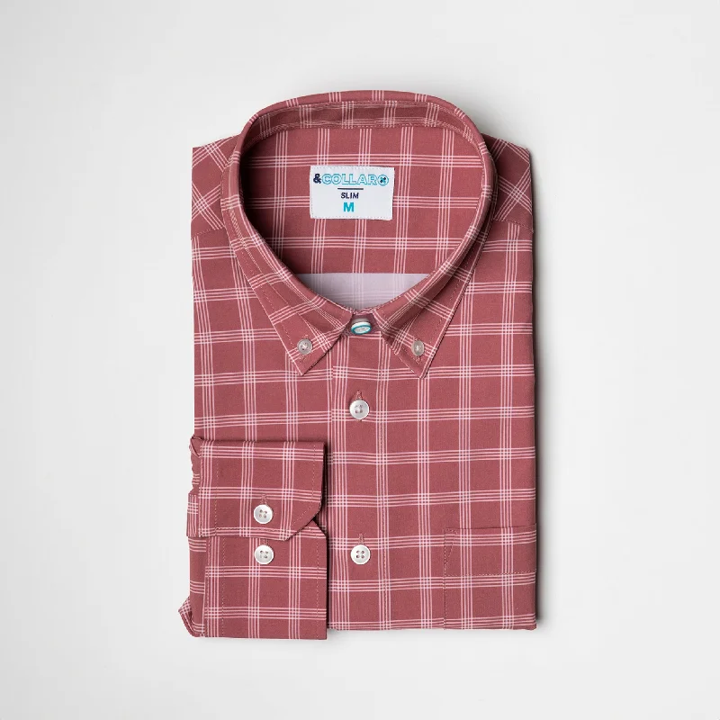 Today's Deal Range Shirt - Adobe Red w/ White Windowpane