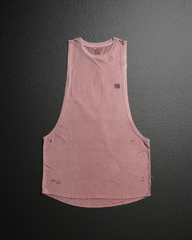 Final Clearance MOTO DISTRESSED BRO TANK - MAROON