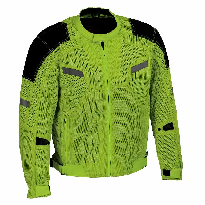Deal Zone Milwaukee Leather MPM1792 Men's Black and High-Viz Green CE Armored Textile Motorcycle Jacket- All Season Biker Jacket Deal Zone Milwaukee Leather MPM1792 Men's Black and High-Viz Green CE Armored Textile Motorcycle Jacket- All Season Biker Jacket