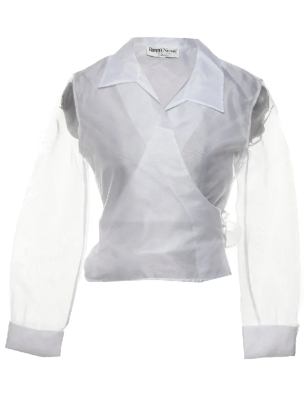 One-Day Only White Evening Top - M