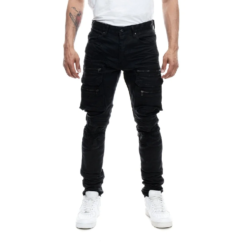 Special Promotion Slim Tapered Utility Engineered  Pant - Jet Black