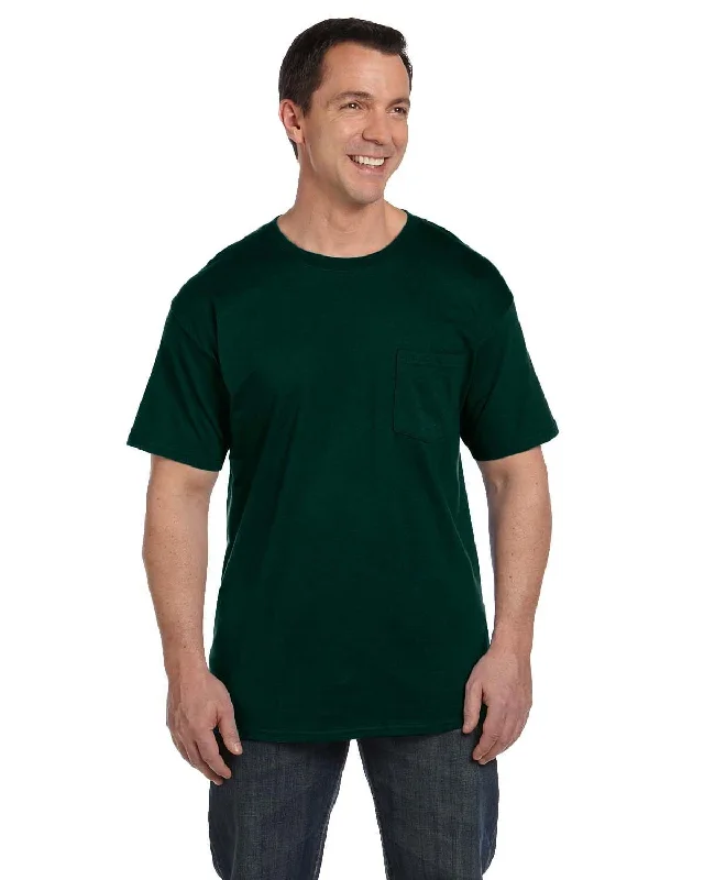 Limited Time Offer Hanes Beefy-T Pocket T-Shirt | Deep Forest