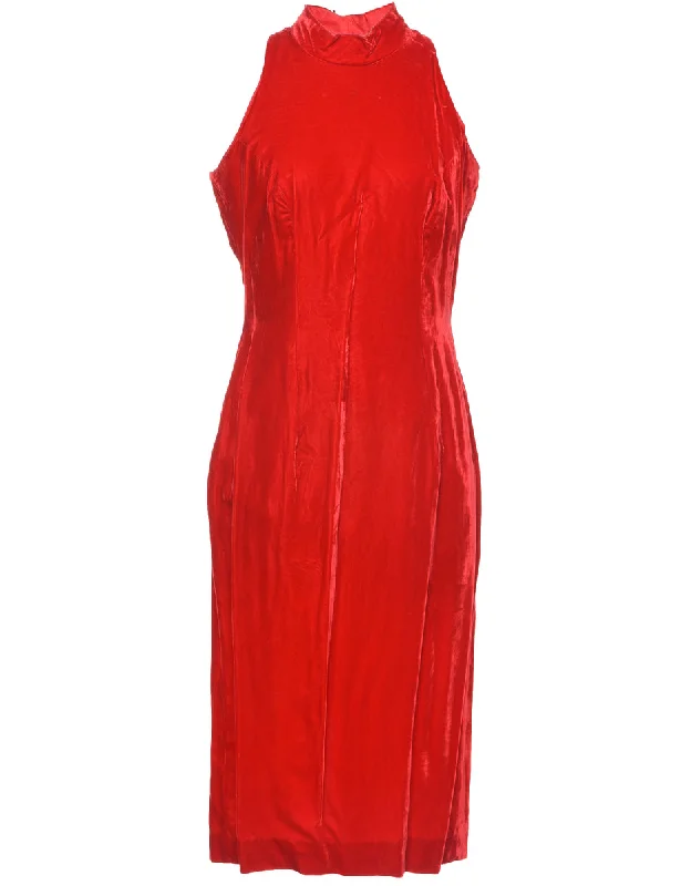 Price Smash Velvet Evening Dress - L