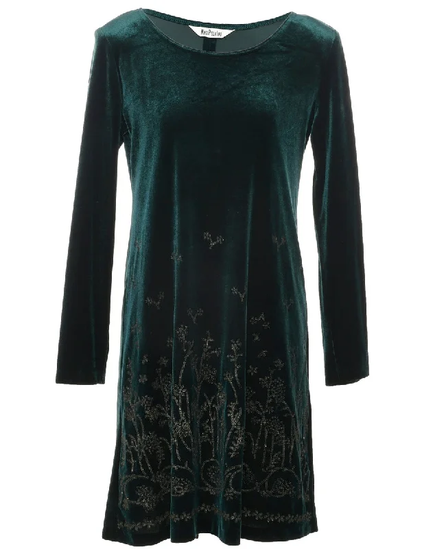 Mega Sale Velvet  Sparkly Finish Evening Dress - M