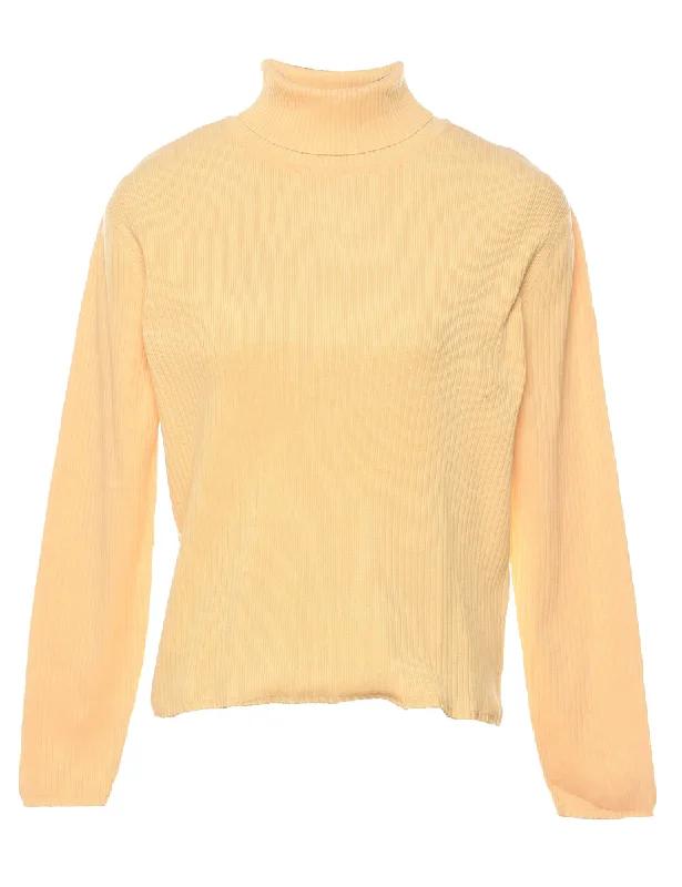 Can't Beat Yellow Turtleneck Jumper - M