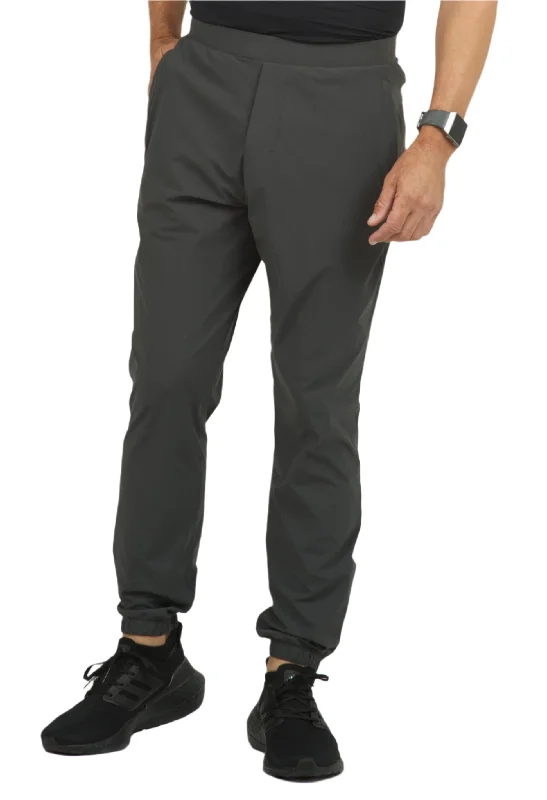 Great Deal IBKUL Men's Solid Joggers - Charcoal
