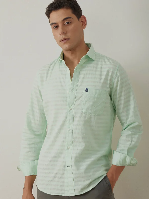 Deal of the Week Pastel Green Striped Shirt