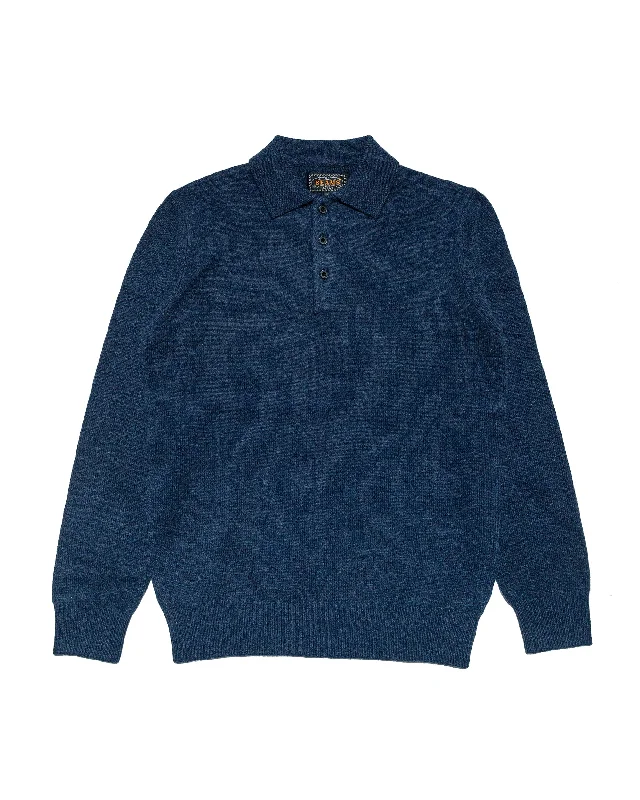 Buy Today Beams Plus Knit Polo 9G Navy