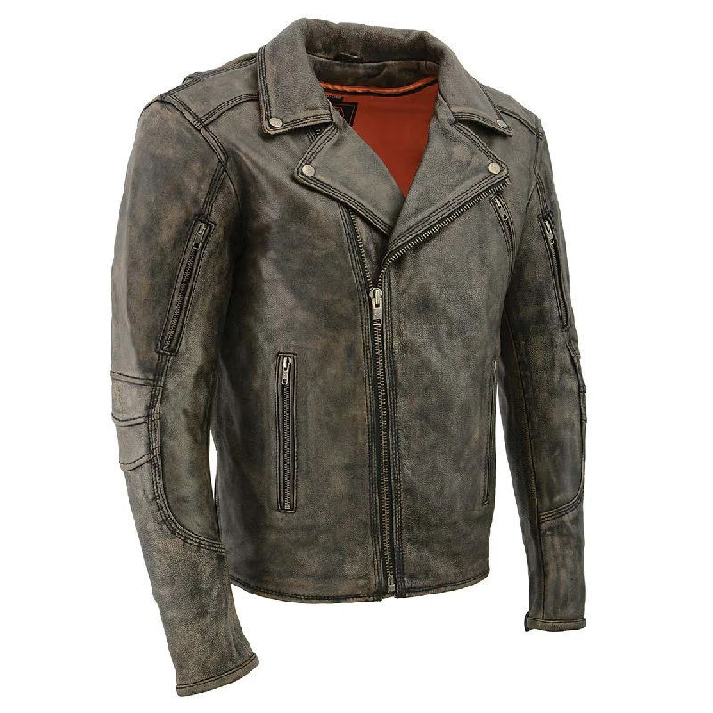 Daily Specials Milwaukee Leather MLM1515 Men's Classic Beltless Distressed Brown Leather Triple Stitched Motorcycle Biker Jacket Daily Specials Milwaukee Leather MLM1515 Men's Classic Beltless Distressed Brown Leather Triple Stitched Motorcycle Biker Jacket
