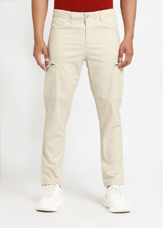 Cash Savings Irish Cream Zip Cargo Pants