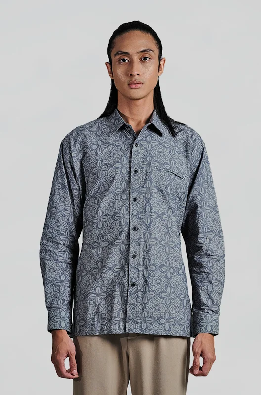 Great Deals My Modern Fit Long Sleeve Marigold Brick Blue