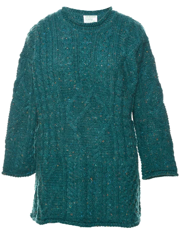 Weekend Offers You Can't Ignore Wool Cable Knit Jumper - S