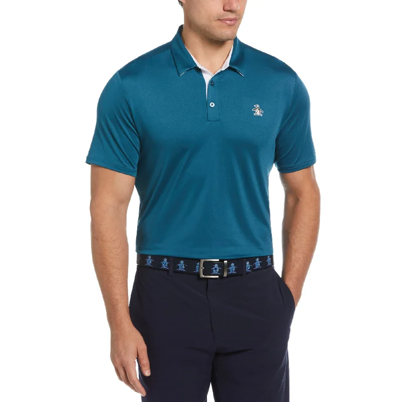 Grand Opening Sale Original Block Design Short Sleeve Golf Polo Shirt In Corsair