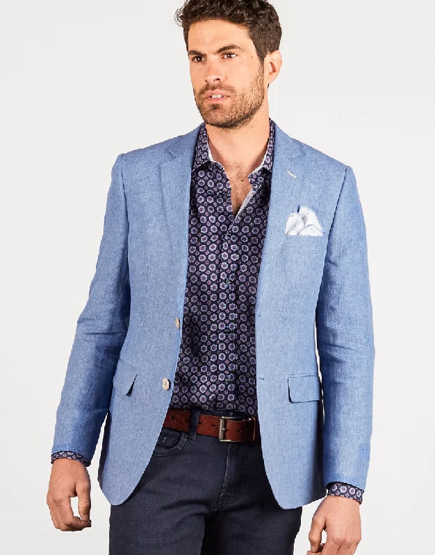 Bargain Prices Barbican Navy Geometric Shirt